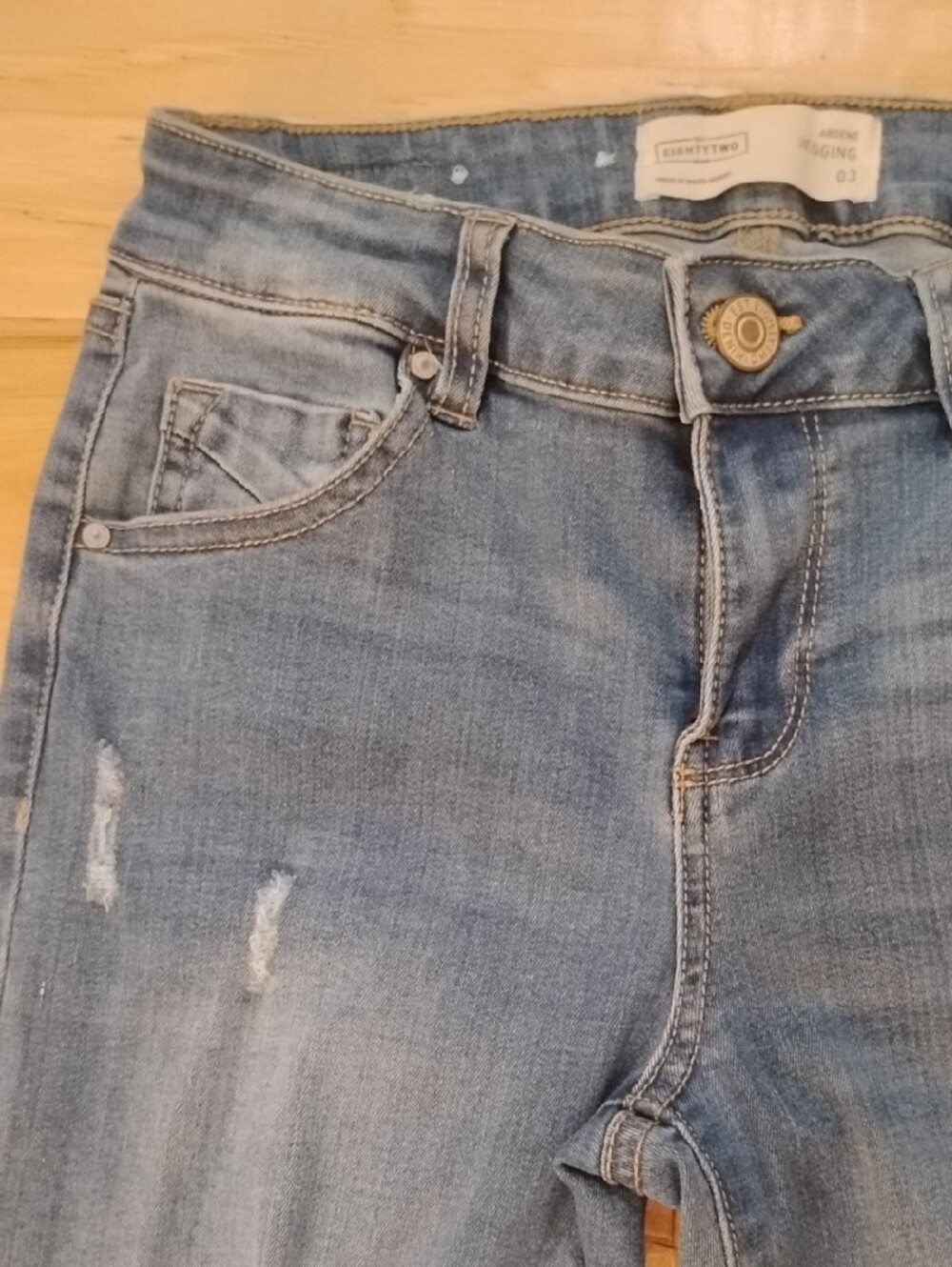 Ardene Light Blue Ripped Skinny Jeans - Picture 3 of 6